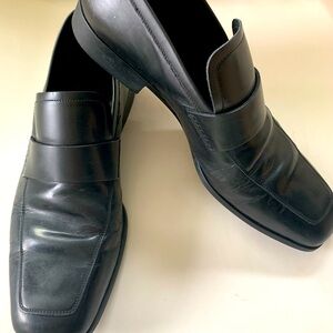 Gucci Black Leather Men's Slip-On Loafers